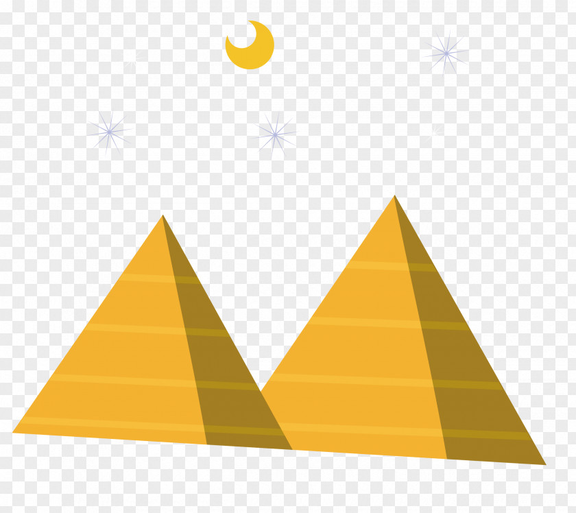Night Pyramid Vector Material Egyptian Pyramids Clip Art PNG