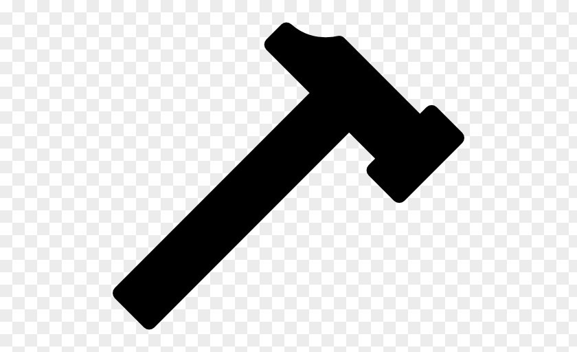 Silhouette Hammer Tool PNG
