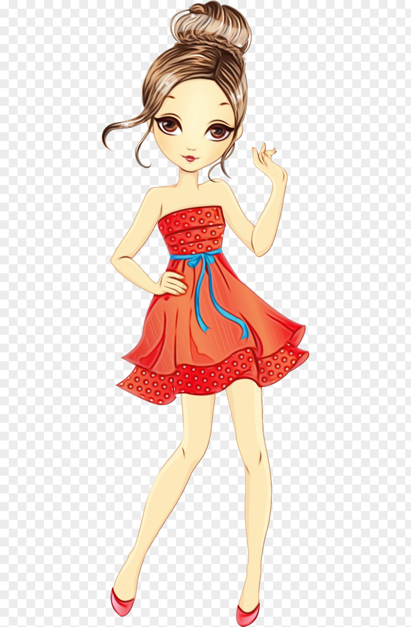 Style Peach Girl Cartoon PNG