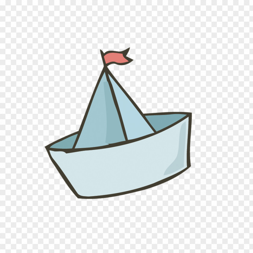 Vector Creative Hand-painted Paper Boat Clip Art PNG