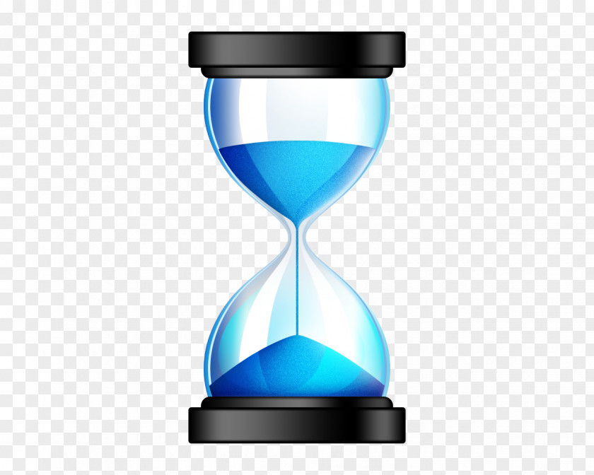 Blue Timer Hourglass Sands Of Time Icon PNG