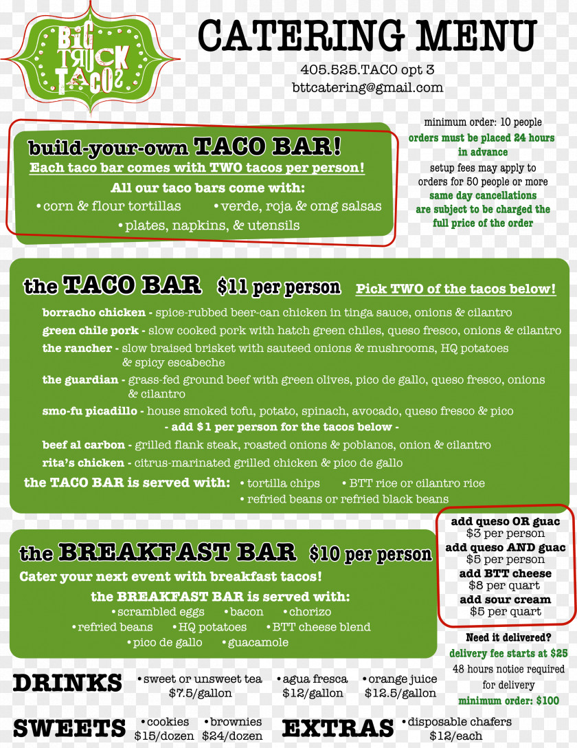 Catering Menu Taco Product Font PNG