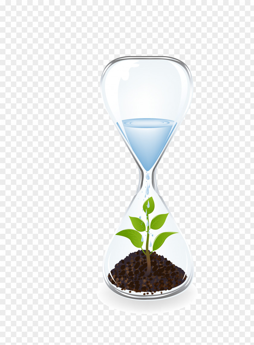 Hourglass Time Water Clock PNG