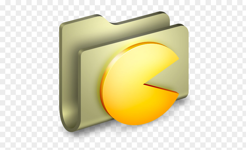 Games Folder Angle Yellow Font PNG