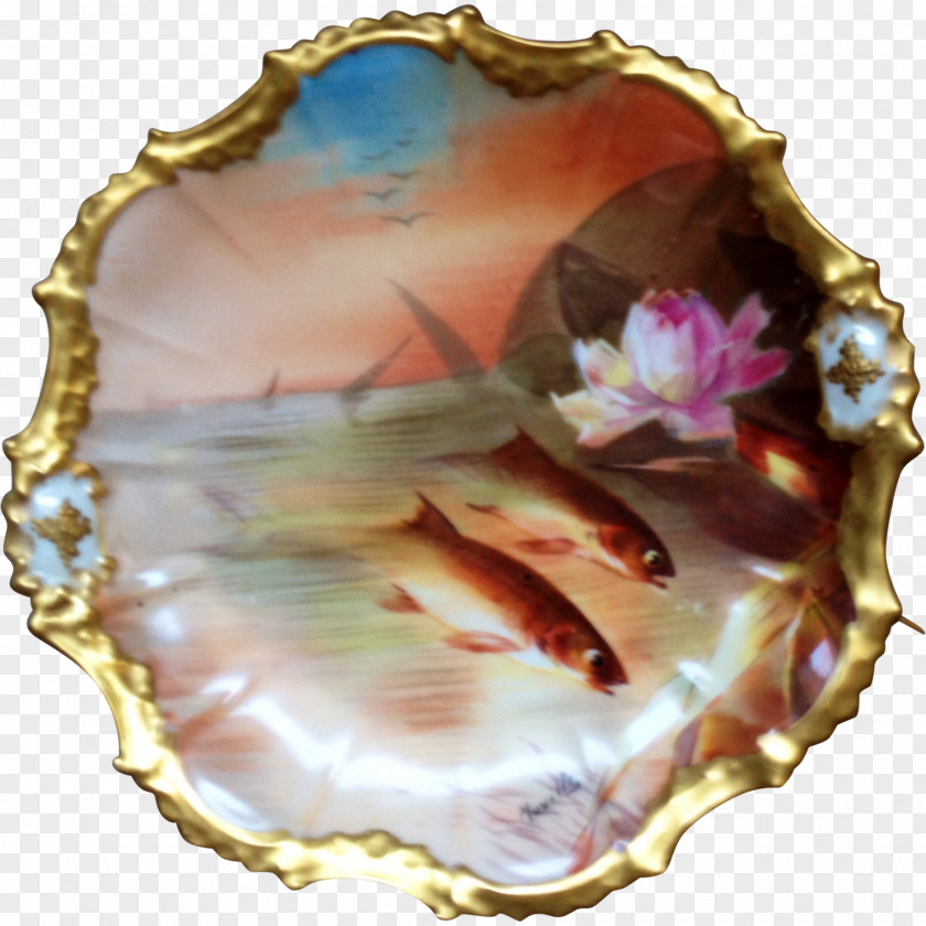 Hand-painted Fish Mussel Clam Oyster Seashell Conch PNG