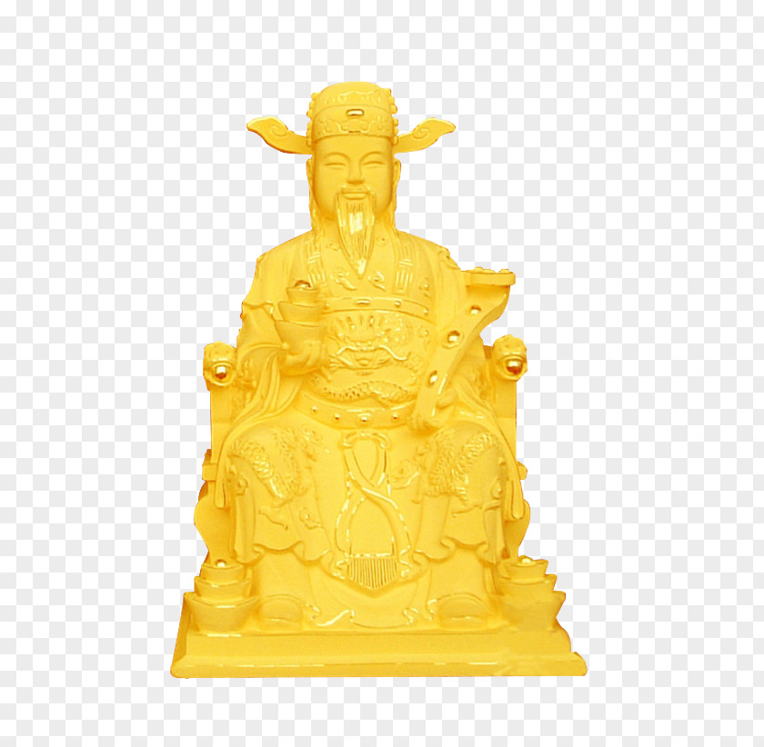 Statue Of The Golden God Wealth Caishen U805au5b9du76c6 Sculpture PNG