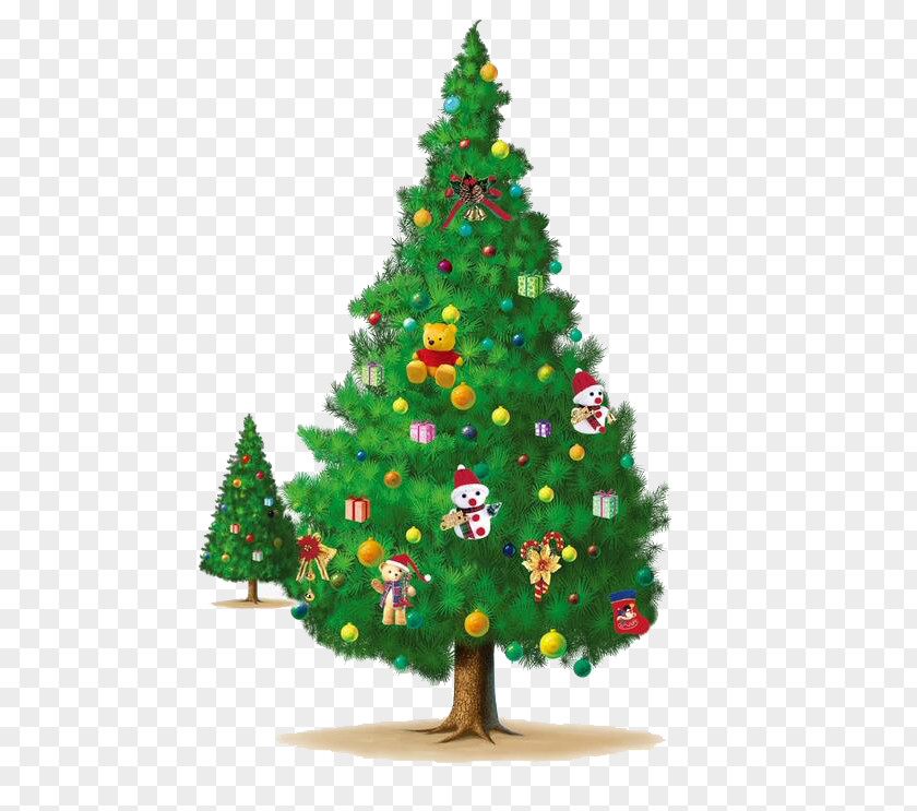 Two Christmas Tree Clip Art PNG