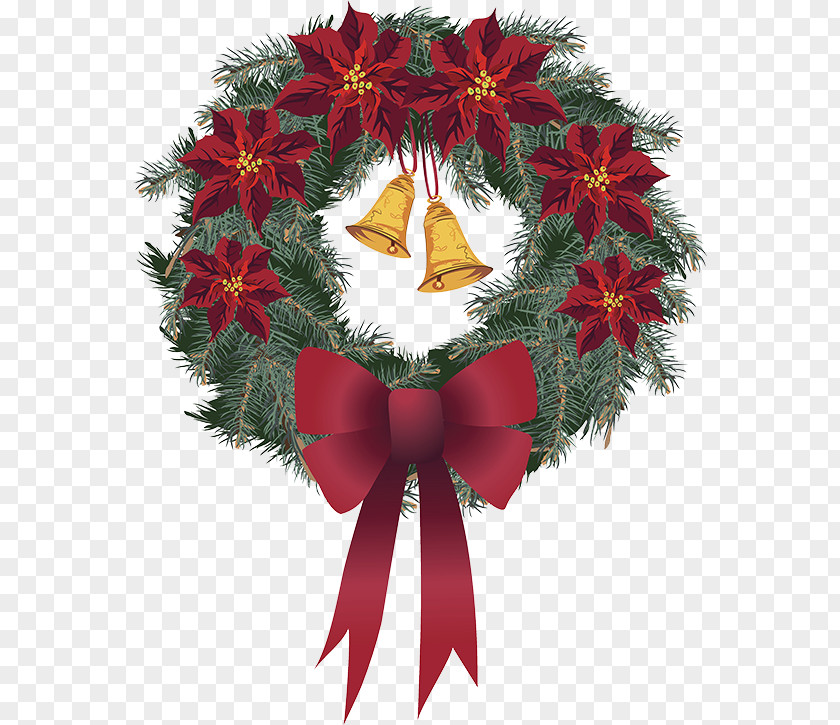 Christmas Wreath Santa Claus Ornament PNG