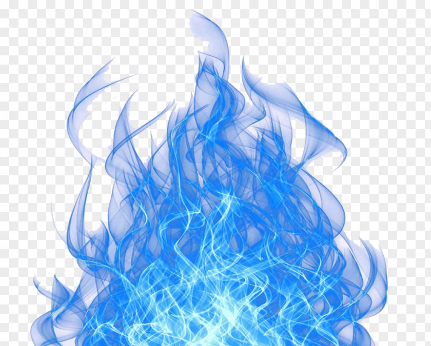 Cool Blue Flame Fire Light PNG