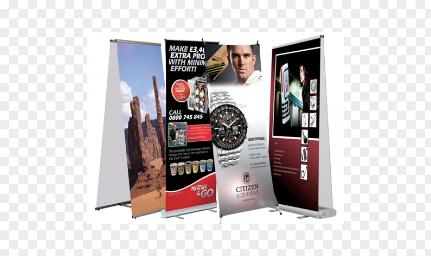 Roll Up Web Banner Advertising Display Product PNG