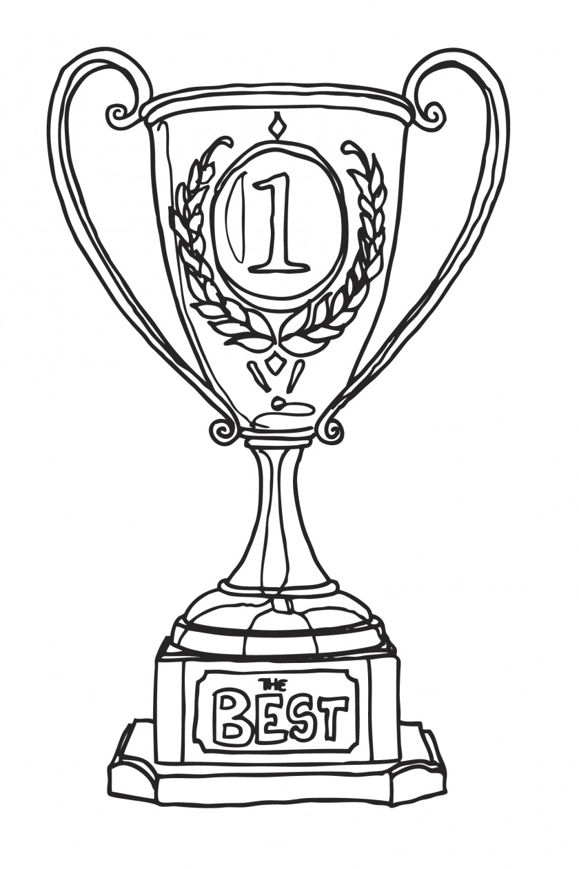 Trophy Line Art Drawing Award PNG