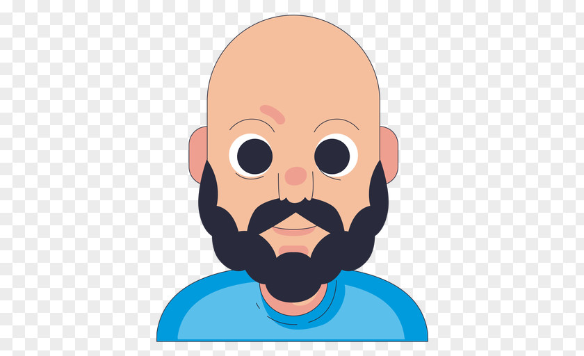 Bald Bearded Man Moustache Beard Clip Art PNG