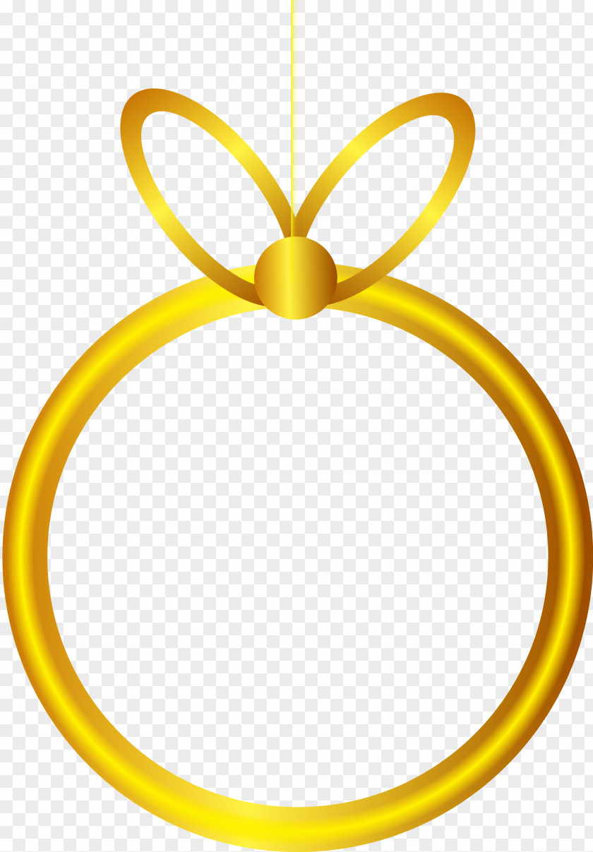 Golden Circle Bow Knot Shoelace Designer Clip Art PNG