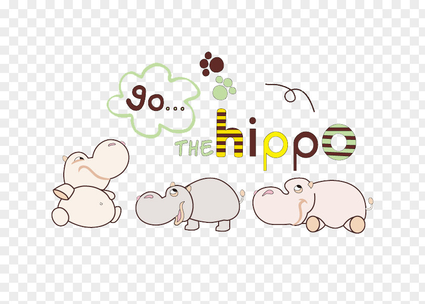 Lovely Hippo Hippopotamus Cartoon Drawing Cuteness PNG