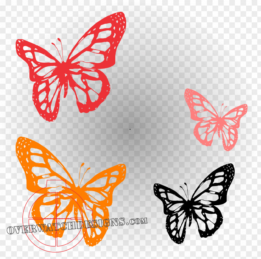 Peach Desktop Wallpaper Monarch Butterfly Flower Image PNG
