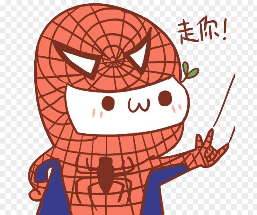 Spider-Man Cartoon Sticker Tencent QQ JSP Model 2 Architecture PNG