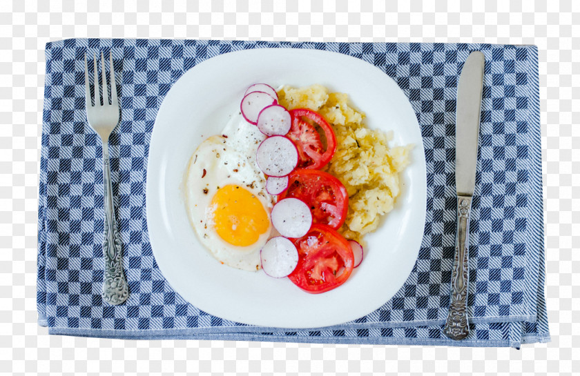 Breakfast On The Towel Fried Egg Eating Food Cooking PNG