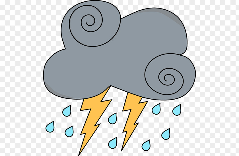 Cute Cloud Cliparts Rain Thunderstorm Clip Art PNG