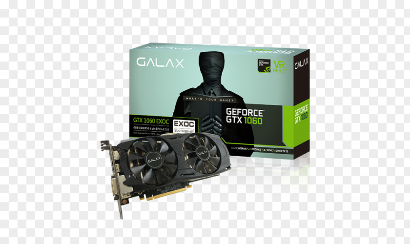 Graphics Cards & Video Adapters NVIDIA GeForce GTX 1060 GDDR5 SDRAM 英伟达精视GTX GALAXY Technology PNG