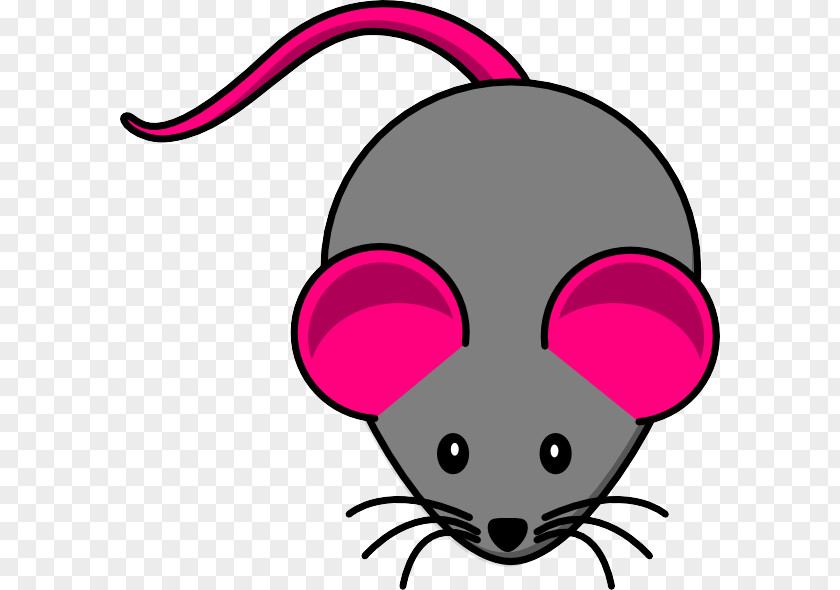 Line Art Cartoon Rat Clip Mouse Pink Nose PNG