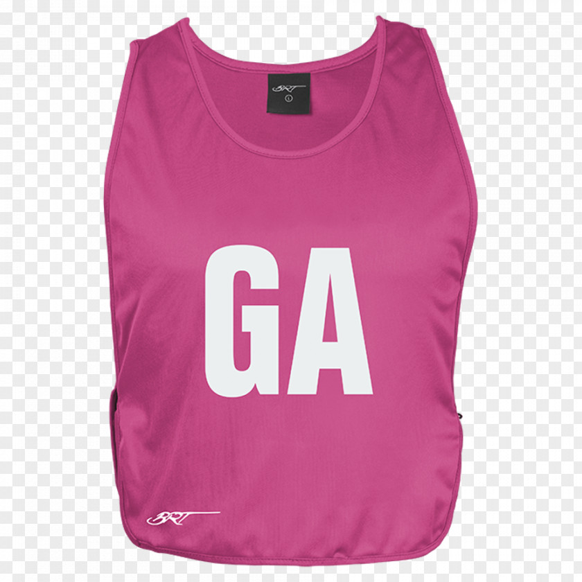 Netball Bibs In Pink T-shirt Bib Sleeveless Shirt Clothing PNG