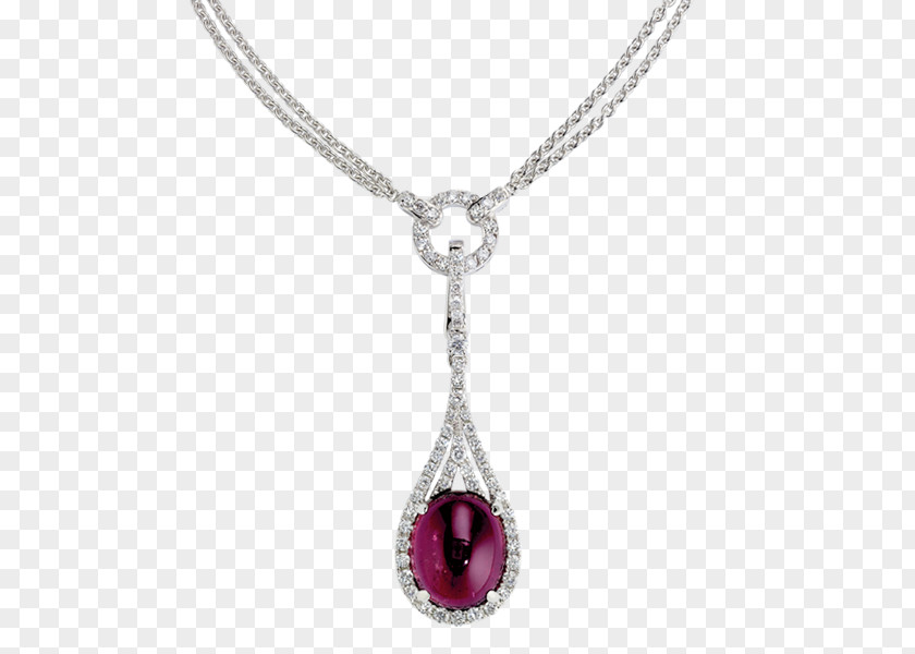 Ruby Charms & Pendants Necklace Body Jewellery PNG