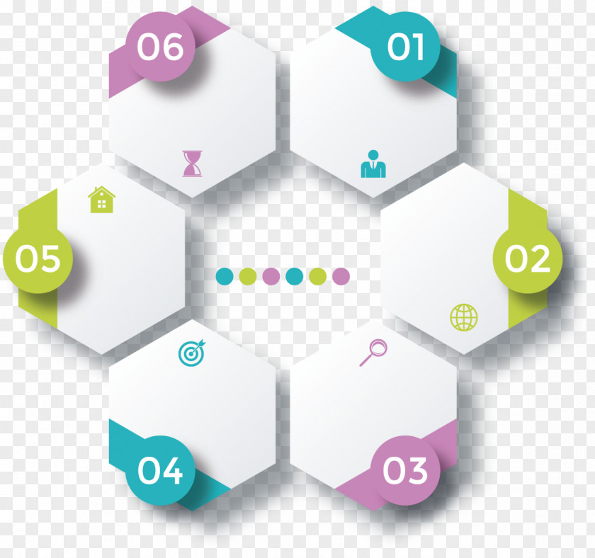 Vector Creative Design Step Diagram Hexagon Directory Infographic Graphic Template PNG