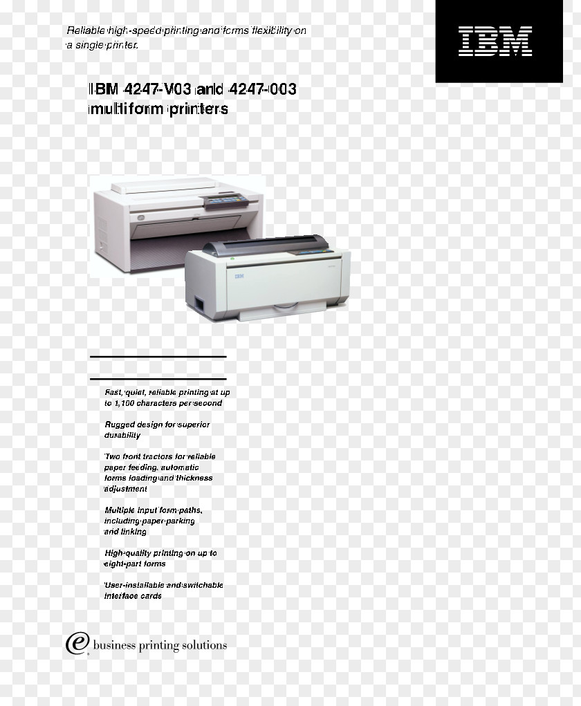Printer IBM 4247 Model 003 Dot Matrix Monochrome PNG