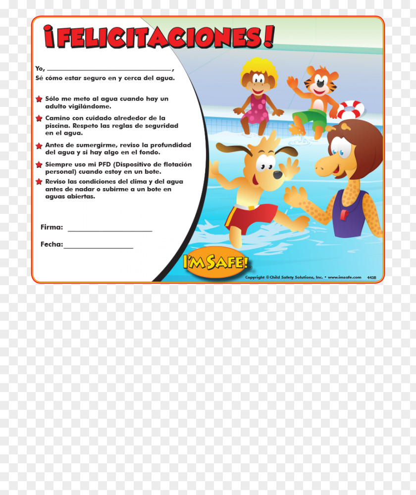 English Certificate Water Safety Plan Child Body Of PNG