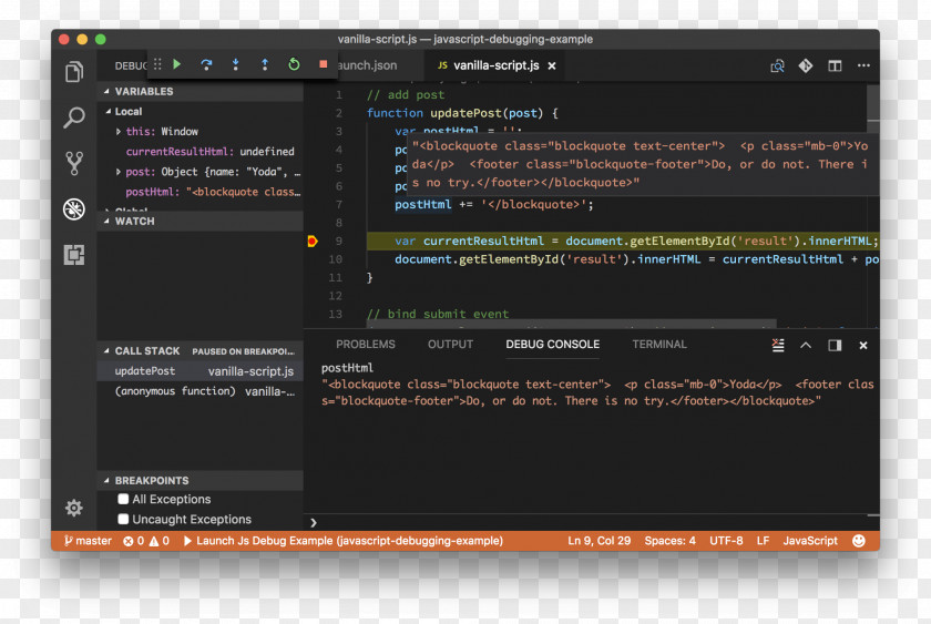 Github Computer Program Visual Studio Code Debugging JavaScript Debugger PNG