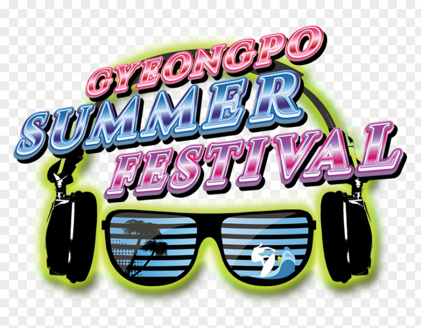 Summer Festival Goggles Logo Sunglasses PNG