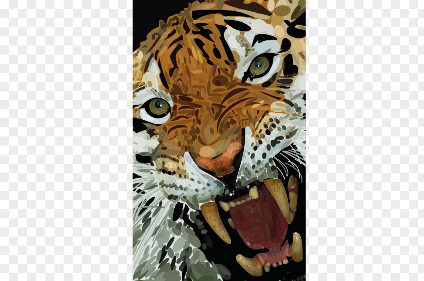 Tiger Whiskers Cat Roar Wildlife PNG
