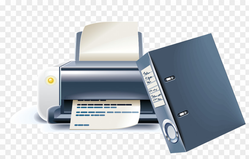Vector Creative Printers Folder Inkjet Printing Printer Output Device Laser PNG