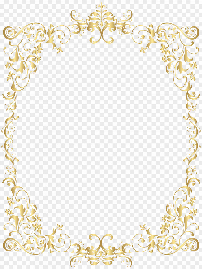 Border Gold Decorative Frame Clip Art Image File Formats Lossless Compression PNG
