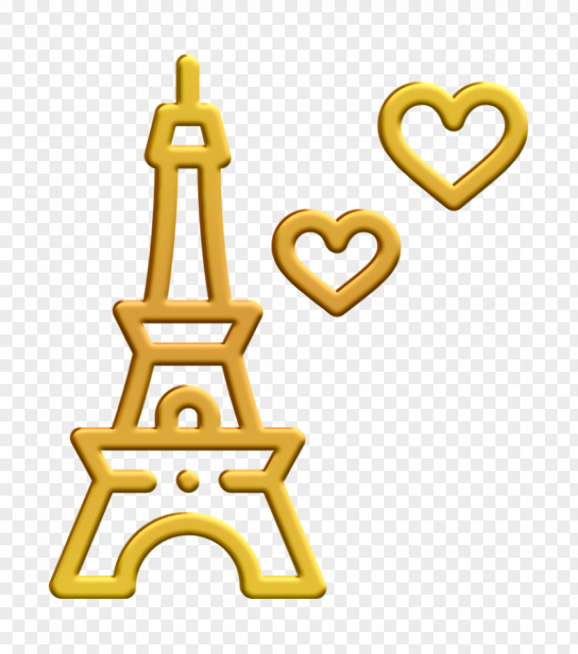 Eiffel Tower Icon Landmark Valentines Day PNG