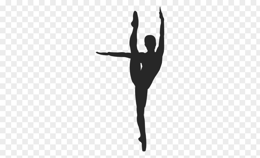 Ballet Dancer Silhouette Sticker PNG