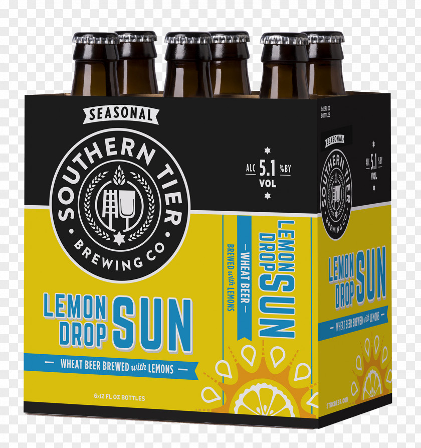 Beer Lager Wheat Lemon Drop Bottle PNG