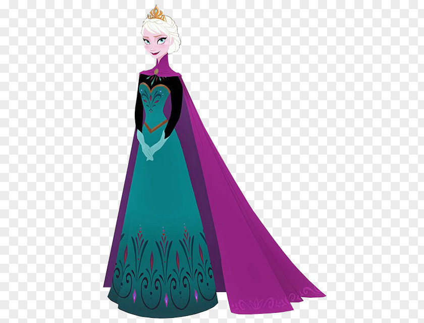 Elsa & Anna Olaf Dress Gown 仮装 Costume PNG
