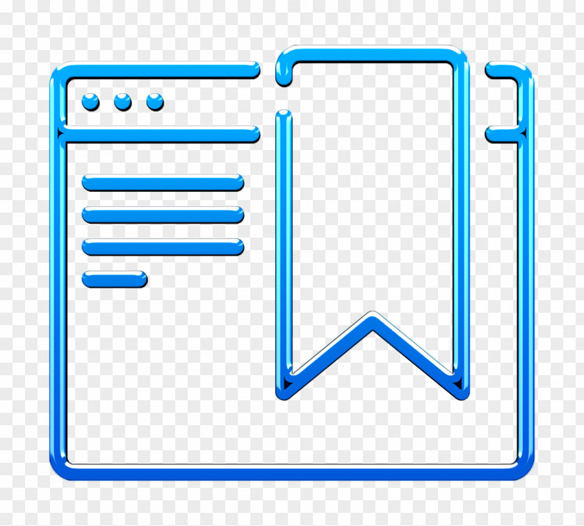 Rectangle Electric Blue Bookmark Icon Favorite Site PNG