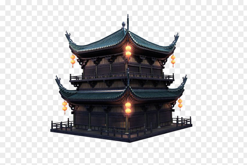 Retro Building Chinese Architecture Gujian PNG