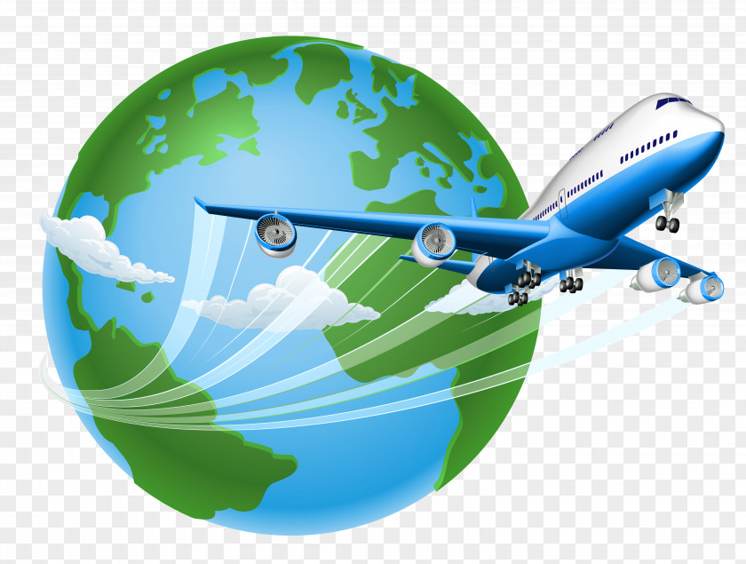 Airline Globe Airplane Clip Art PNG