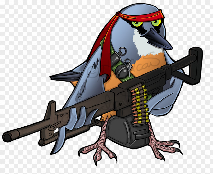 Rambo Bird Weapon Cartoon Clip Art PNG