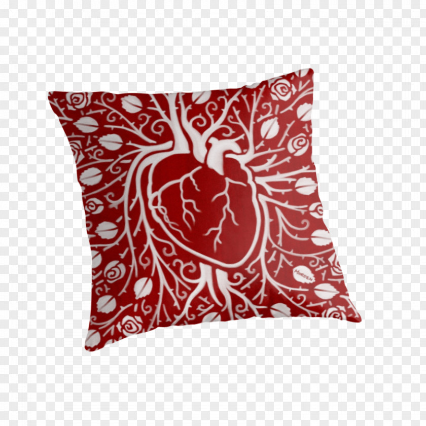 Red Vine Back Garden Party Pillow Entertainment Cushion PNG