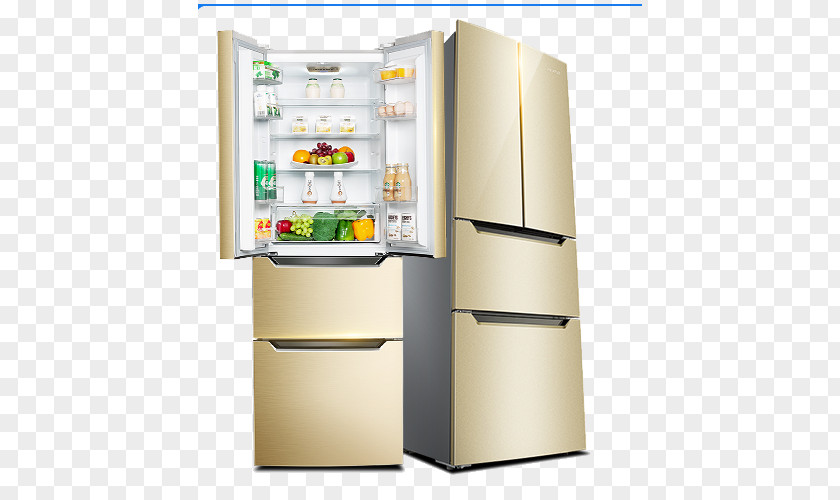 Three Door Double Refrigerator Gratis PNG