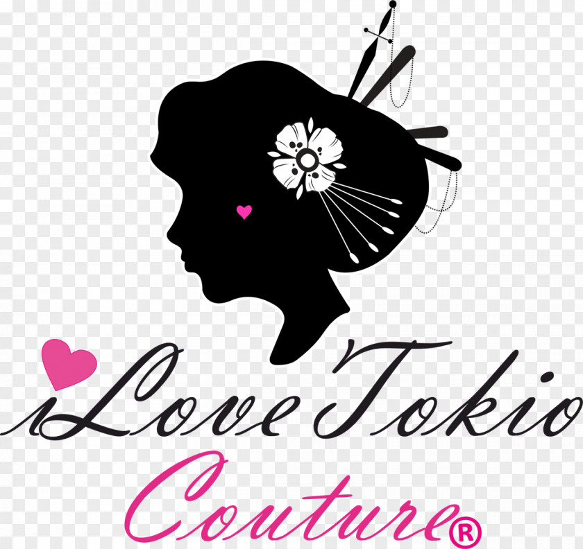 Tokio Logo Brand Graphic Design I Love Couture Floral PNG