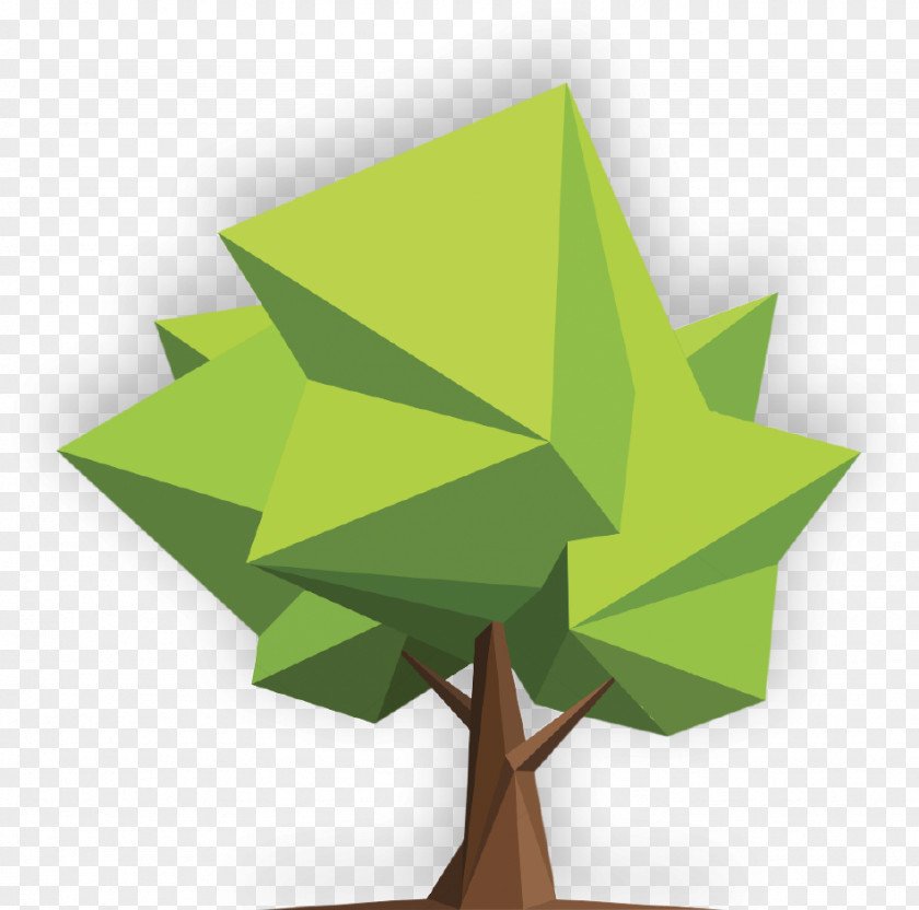 Tree Low Poly Vector Graphics Polygon Illustration PNG