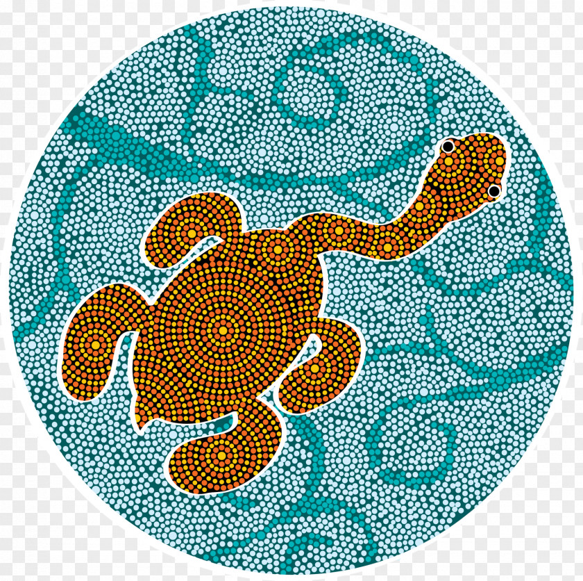 Australia Turquoise Animal Art Pattern PNG