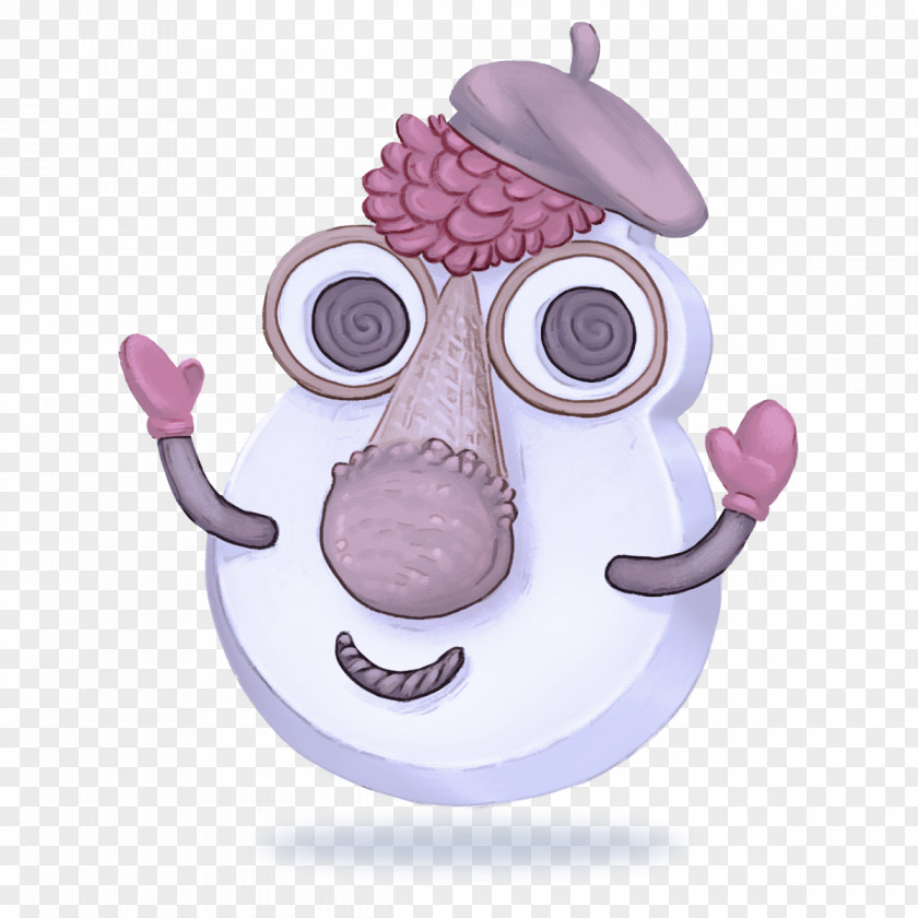 Cartoon Nose Pink Animation Costume PNG