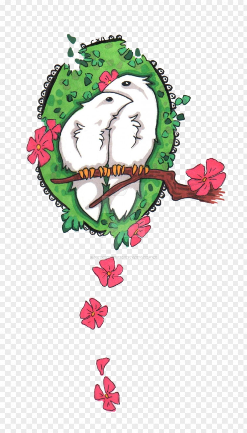 Design Floral Christmas Ornament Character PNG