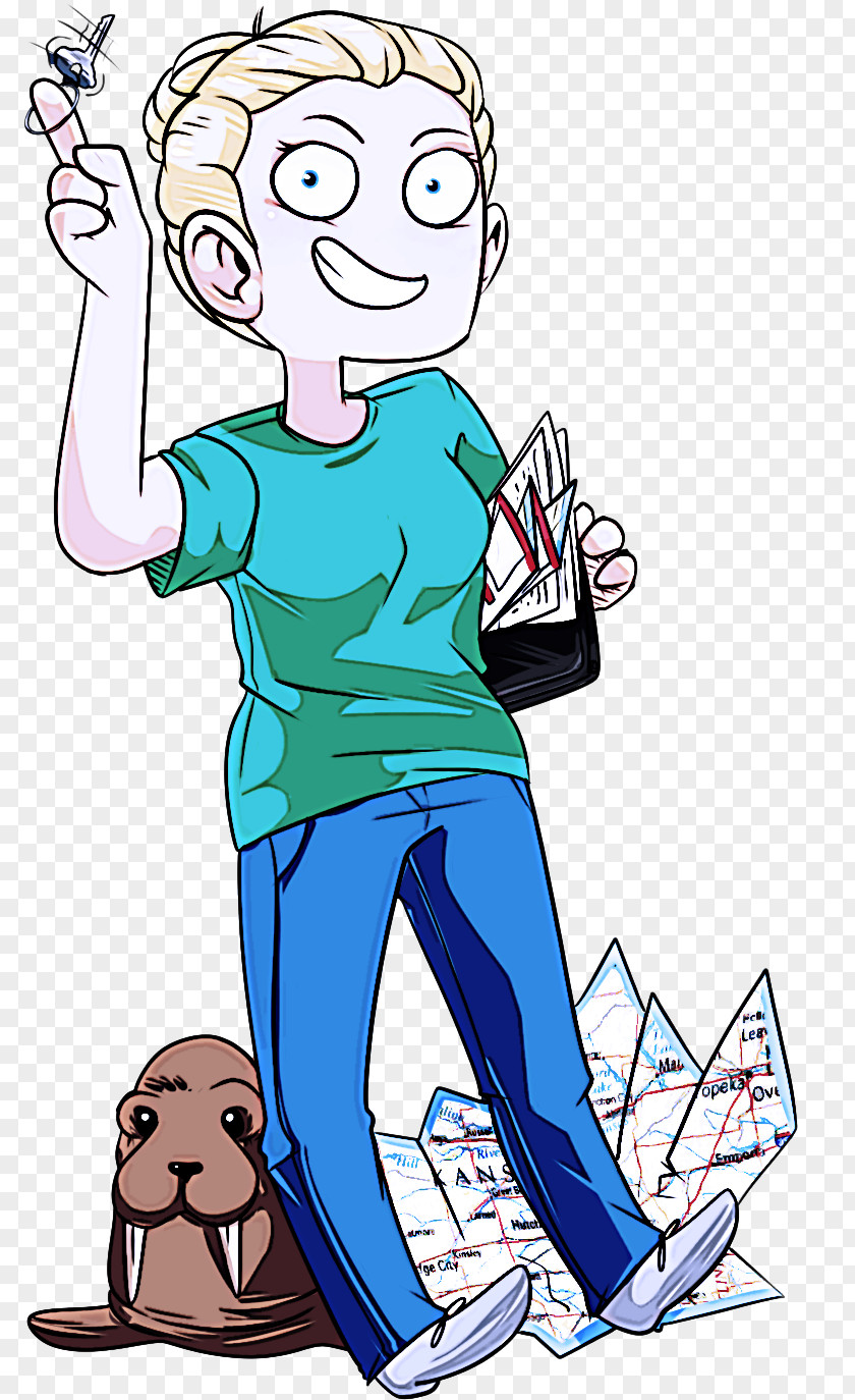 Pleased Human Cartoon Line Art PNG